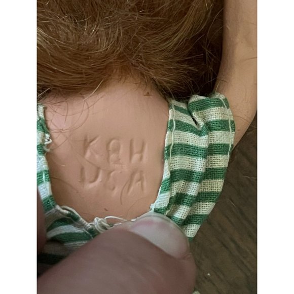 Vintage K&H USA Circa '40s Kerr & Hinz Doll 7" Bisque Red Hair Bisque Doll - Picture 6 of 7